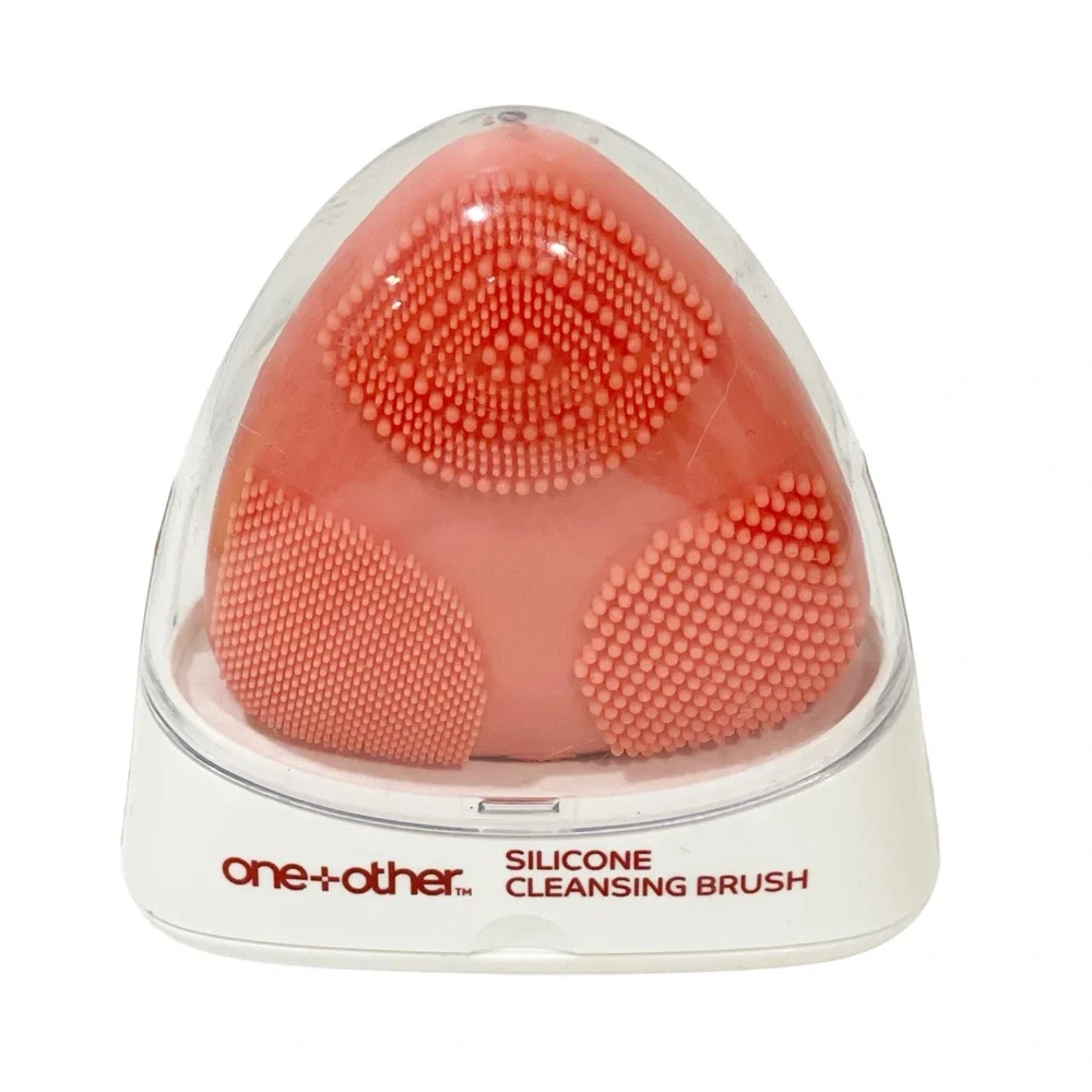 One+Other Pink Silicone Cleansing Brush Face Skincare NEW‎
